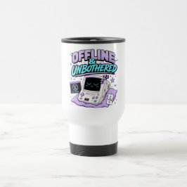 Offline und ungestört Retro Sticker Reisebecher