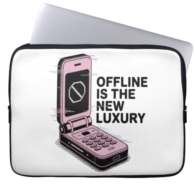 Offline zu sein ist der neue Luxus Laptopschutzhülle (Vorderseite)
