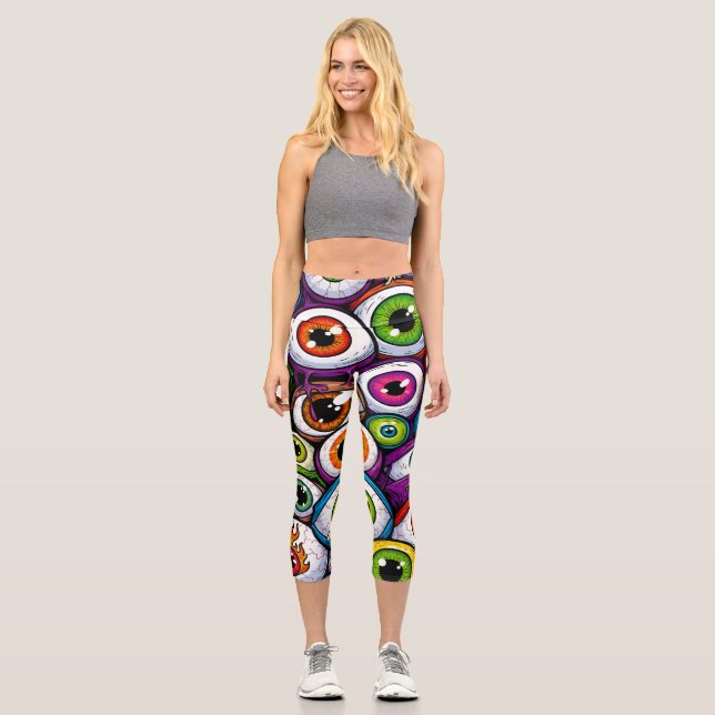 Öffne deine Augen Capri Leggings (Vorderseite)