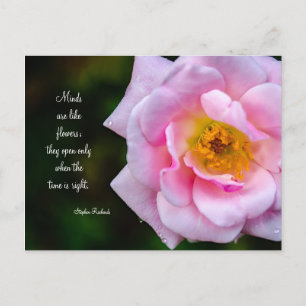 Öffne deinen Geist wie eine Blume Postkarte