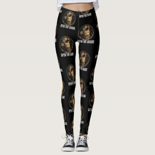 Öffne die Tür Lustige Katze Meme Katzenbande Humor Leggings