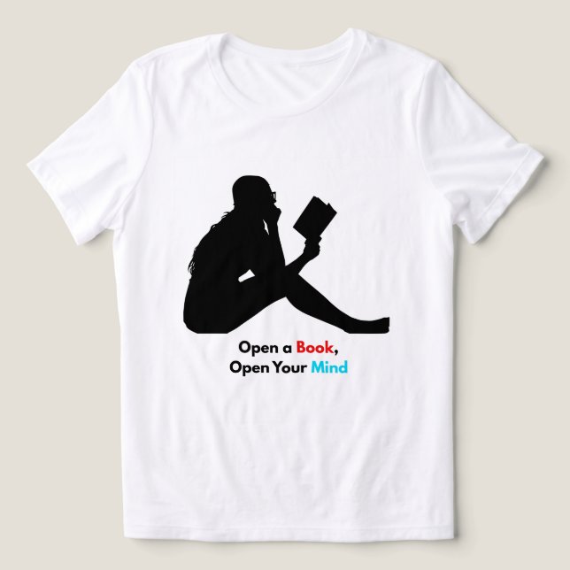 Öffne ein Buch, öffne deinen Geist – Design für Le Tri-Blend Shirt (Design Vorderseite)
