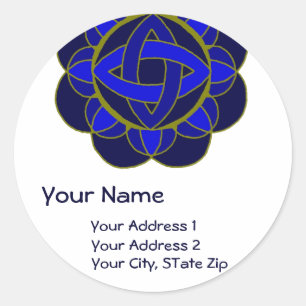 "Öffnen des 3. Eye Chakra"-Adressetiketts Runder Aufkleber