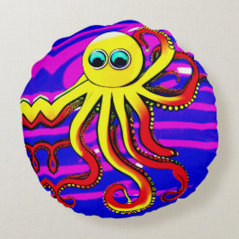 Öffnen des Octopus-Designers Rundes Kissen