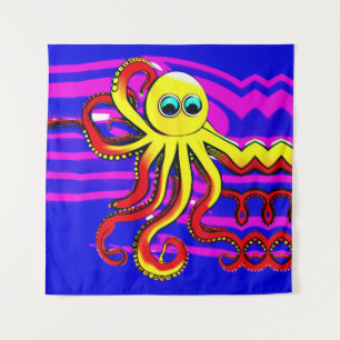 Öffnen des Octopus-Designers Wandteppich