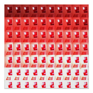 Öffnen in rotem und weißem Poster Schritt für Schr