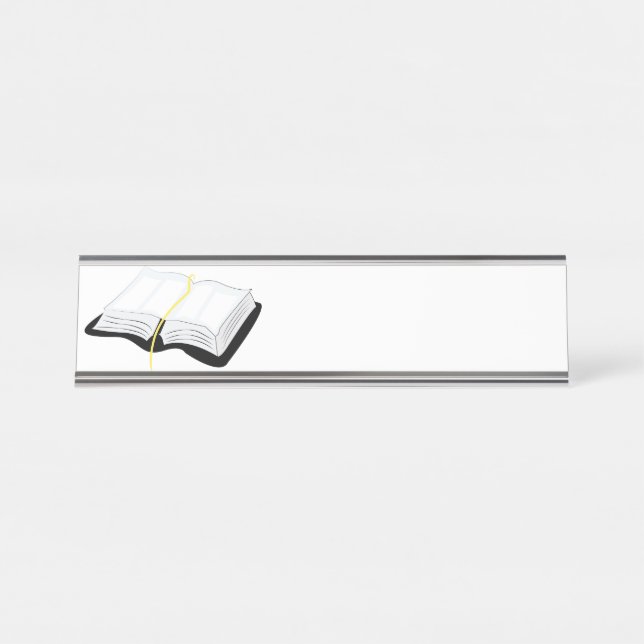 Öffnen Sie Bibel Schreibtischnamensplakette (Vorderseite )