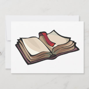 Öffnen Sie Buch-Einladungen Einladung