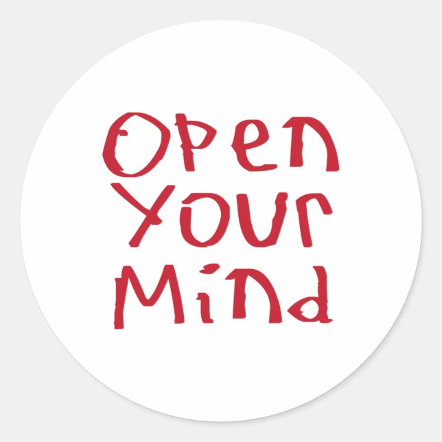 Öffnen Sie den Sticker für Ihre Gedanken (Vorderseite)