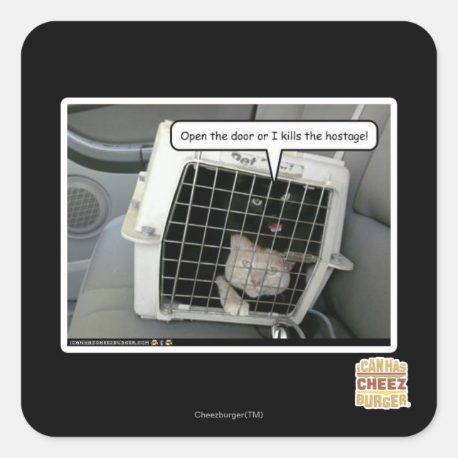 Öffnen Sie die Tür Quadratischer Aufkleber (Vorderseite)