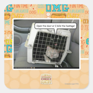 Öffnen Sie die Tür Quadratischer Aufkleber