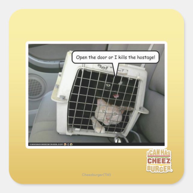 Öffnen Sie die Tür Quadratischer Aufkleber (Vorderseite)