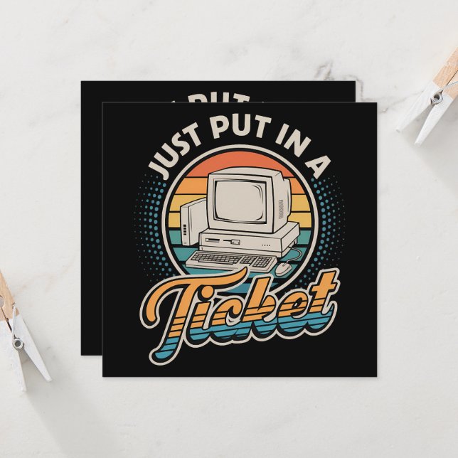 Öffnen Sie einfach ein Ticket Help Desk Technische (Vorderseite/Rückseite Beispiel)