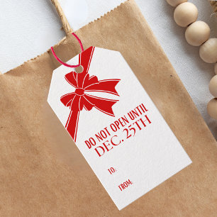 Öffnen Sie erst zu Weihnachten Santa Geschenkanhänger