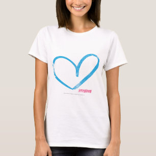 Öffnen Sie Herz-Aqua T-Shirt