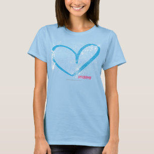 Öffnen Sie Herz-Aqua T-Shirt