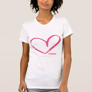 Öffnen Sie Herz-Magenta T-Shirt