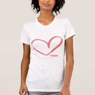 Öffnen Sie Herz-Rosa T-Shirt