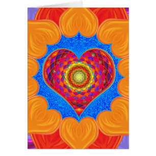 Öffnen Sie Ihre Herzgrußkarte