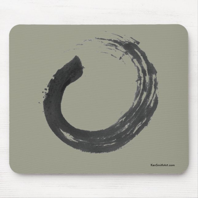 Öffnen Sie Kreis Enso Zen Mousepad, kakifarbig Mousepad (Vorne)