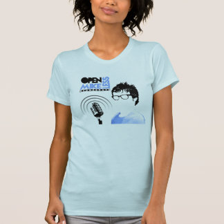 Öffnen Sie Mikeless T-Shirt blaue Frauen mit