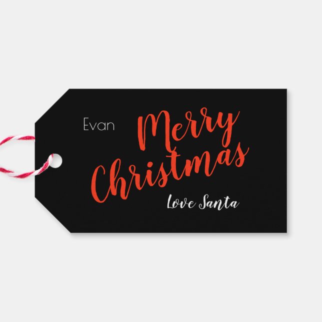 Öffnen Sie nicht bis Weihnachten, Frostiges Schnee Geschenkanhänger (Rückseite Horizontal)