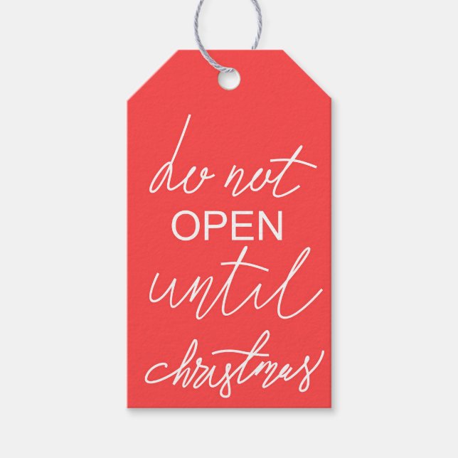 Öffnen Sie nicht bis Weihnachten Geschenkanhänger (Vorderseite)