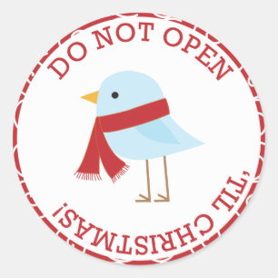 Öffnen Sie nicht bis Weihnachten Runder Aufkleber