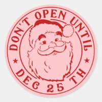 Öffnen Sie nicht bis zum 25. Dezember des Santa Cl