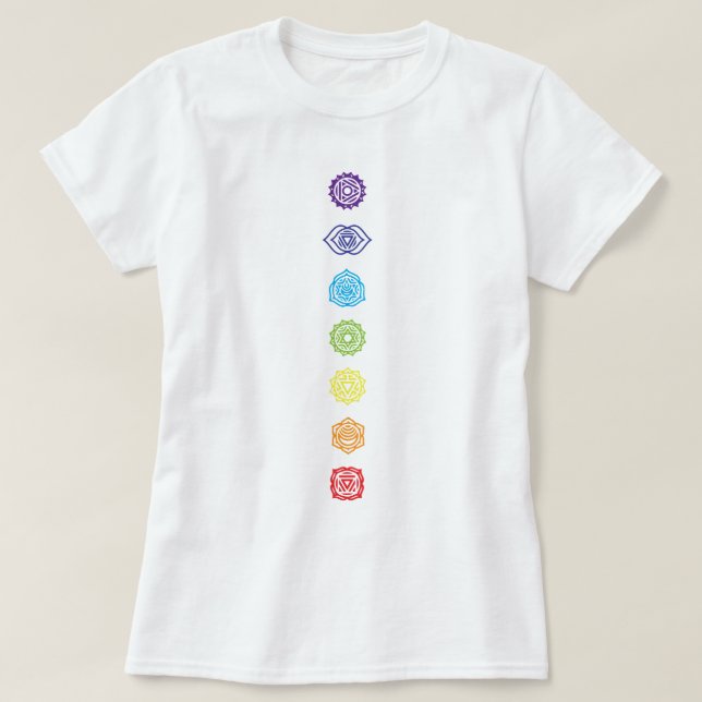 Öffnen und Kontrolle Ihres Chakra T-Shirt (Design vorne)