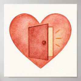 Öffnet das Herz Poster