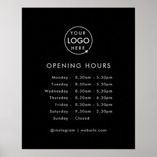 Öffnungszeiten   Geschäftslogos - Öffnungszeiten S Poster