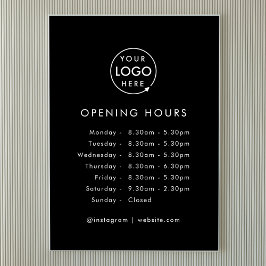Öffnungszeiten | Geschäftslogos - Öffnungszeiten S Poster