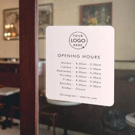 Öffnungszeiten | Öffnungszeiten der Firmenlogos Ro Fensteraufkleber