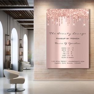 Öffnungszeiten Salon Drip Spark Preis Wimpern Make Poster