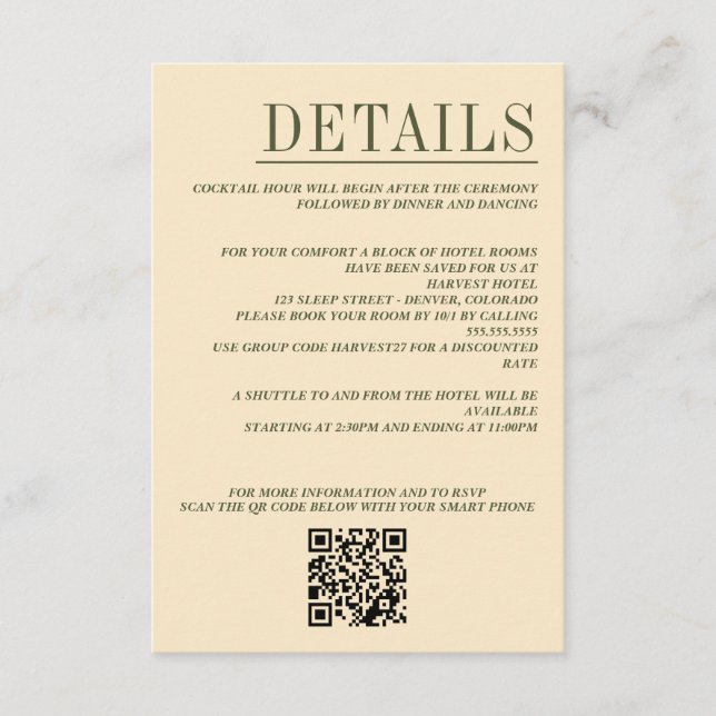 Offroad Canyon Couple QR Code und Details Begleitkarte (Vorderseite)