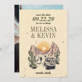Offroad Canyon Couple Save The Date