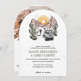 Offroad Canyon Couple Wedding Einladung