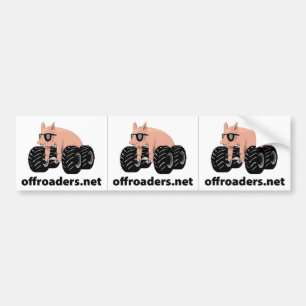 Offroaders Hedmark - Weiß des Netzes 3 Autoaufkleber