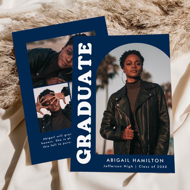 Offset Arch Navy Blue 4 Foto Abschluss Ankündigung (Von Creator hochgeladen)