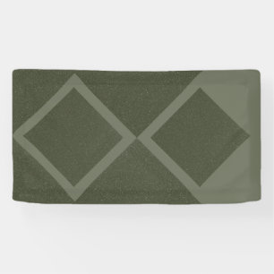 Offset Double Diamond Green Banner
