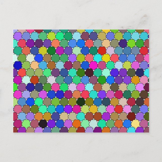 Offset-Hexagons-Postkarte Postkarte (Vorderseite)