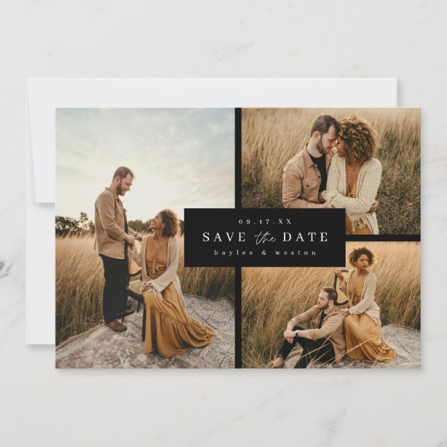 Offset-Raster-Save-the-Date-Foto-Kartenankündigung Save The Date (Vorderseite)