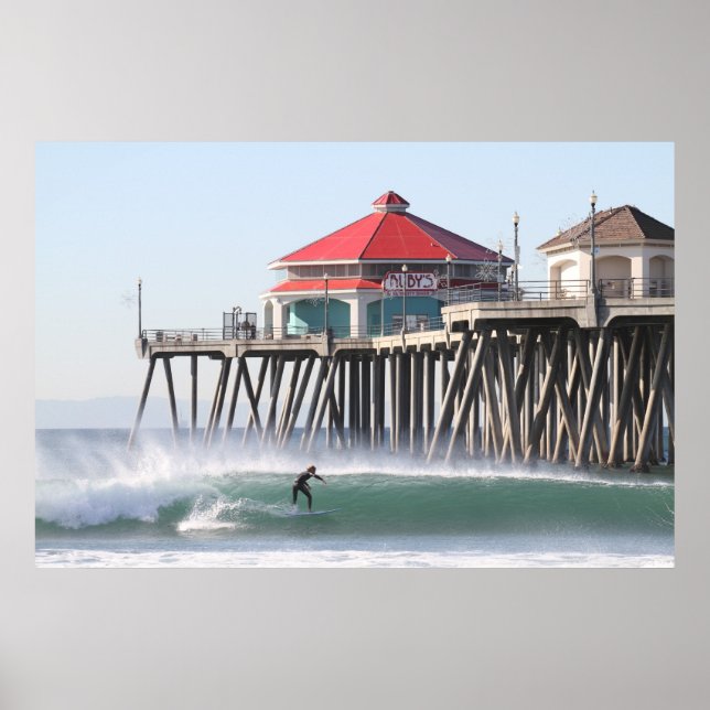 Offshore Santa Ana Winds, Huntington Beach Ca. Poster (Vorne)