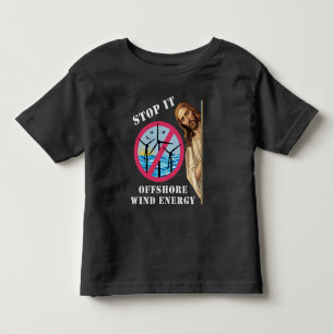 Offshore-Windenergie stoppen sie Jesus Kleinkind T-shirt