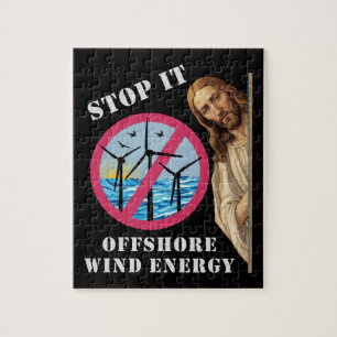 Offshore-Windenergie stoppen sie Jesus Puzzle