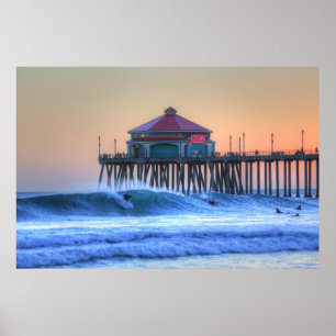 Offshorewind-Huntington Beach Pier Poster
