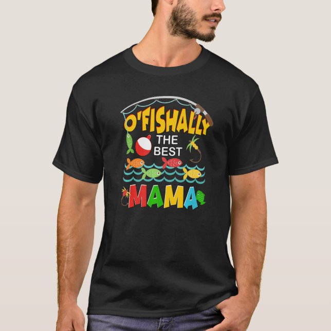Ofishalal Die beste Mama Fischer Niedliche Mama Fi T-Shirt (Vorderseite)