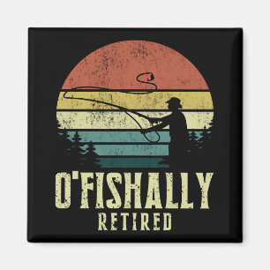 Ofishalal Remüde Funny Fishing Ruhestand Magnet