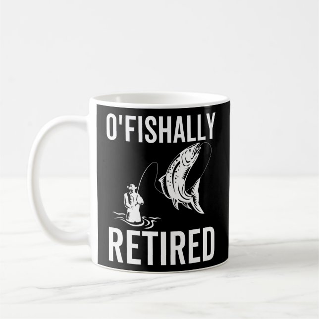 O'Fishalal wieder müde Funny Fishing Kaffeetasse (Links)